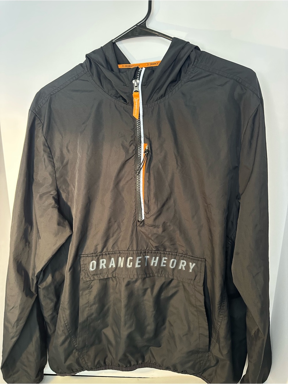 Orangetheory Black Hooded Lightweight Pullover/ windbreaker
